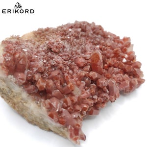 166g Orange River Quartz Crystal Natural Untreated Red Quartz from Orange River South Africa Quartz Raw Hematite Quartz Crystal Clusters Gem