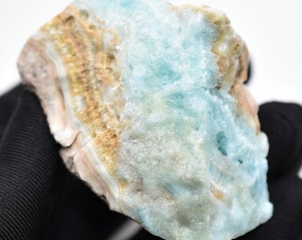 Muestra de mineral de aragonito azul de 125 g - Cristal de aragonito azul - Muestras de cristal naturales - Cristal de aragonito en bruto de Afganistán