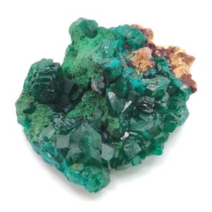 25g Dioptase Crystal from Congo - Natural Green Dioptase Mineral Specimen - Small Dioptase Specimen - Raw Dioptase Gem