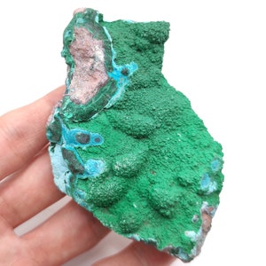137g Malachite and Chrysocolla Crystal Mineral Specimen Natural Blue Chrysocolla Congo Green Malachite Natural Raw Crystal Cluster Specimen
