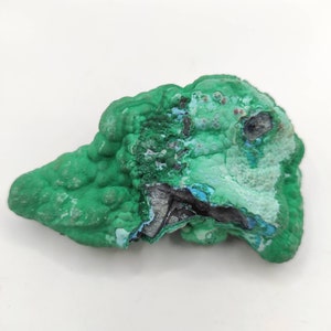 Spécimen minéral de cristal de malachite verte, 116 g, cristaux verts naturels, grappe de cristaux bruts naturels de malachite verte du Congo, spécimen unique, gemme