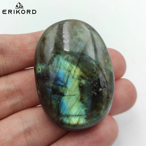 147ct Gelber Labradorit Cabochon Oval Cabochon Anhänger Blauer Labradorit Edelstein Labradorit Edelstein für Schmuck Lose Edelsteine Madagaskar