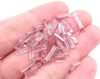 27.40ct Pink Tourmaline Lot - Natural Pink Tourmaline Sticks - Pink Tourmaline Rough Gemstones - Natural Tourmaline Afghanistan - Loose Gems