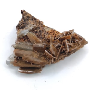 14g Brown and Blue Barite Specimen - Nador, Morocco - Barite Mineral Specimen - Blue Baryte from Morocco - Natural Barite Crystal Cluster