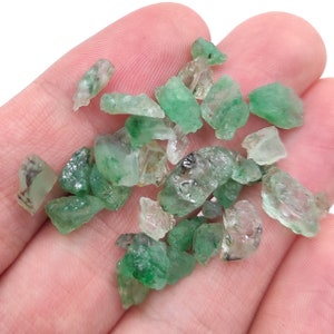 31ct Smaragd Lot - Geölte & gefärbte Smaragd Edelsteine - Grüner Smaragd aus Kolumbien - Rohes Smaragd Kristall Lot - Loses Smaragd Lot