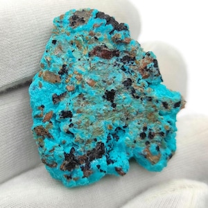 13g Chrysocolla on Matrix - Tyrone, New Mexico - Rough Chrysocolla from United States - Natural Chrysocolla Mineral Specimen - Raw Crystals