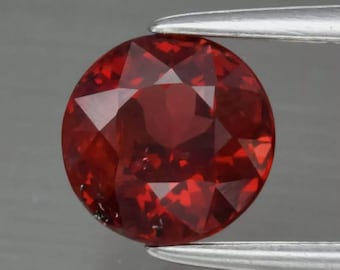 1.55ct Faceted Rhodolite Garnet Round Red Garnet Gemstones Natural Unheated Rhodolite Garnet Untreated Gems Loose Gemstone Rhodolite