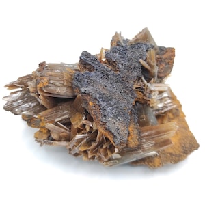 68g Brown and Blue Barite Specimen - Nador, Morocco - Barite Mineral Specimen - Blue Baryte from Morocco - Natural Barite Crystal Cluster