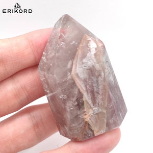 Rare! 74g Pink Lithium Quartz Point Lithium Quartz Crystal Tower Light Pink Quartz Specimen Natural Polished Crystal Obelisk Brazil Gem