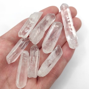 50/100/200g Small Clear Quartz Points - Polished Clear Quartz Points - Tumbled Clear Quartz - Natural Quartz - Loose Gems Quartz Points Bulk