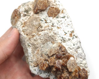 489g Garnet Specimen Natural Red Garnet Crystal Orange Garnet Crystal Raw Garnet Gemstone from Afghanistan Mineral Specimen Raw Crystals Gem
