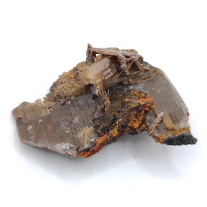 8g Brown and Blue Barite Specimen - Nador, Morocco - Barite Mineral Specimen - Blue Baryte from Morocco - Natural Barite Crystal Cluster