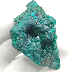 63g Dioptase Crystal from Congo - Natural Green Dioptase Mineral Specimen - Small Dioptase Specimen - Raw Dioptase Gem