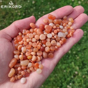 Bulk Lot of Red Aventurine 3-5mm Orange Aventurine Gemstone Polished Gravel Tumbled Gravel Loose Aventurine Crystal Loose Gems Small Tumbles