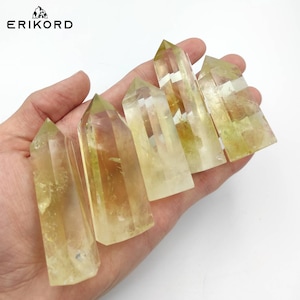 3 Sizes! Heated Citrine Point - Polished Crystal Tower - Small Citrine Obelisk Point - Yellow Citrine From Brazil - Crystal Point