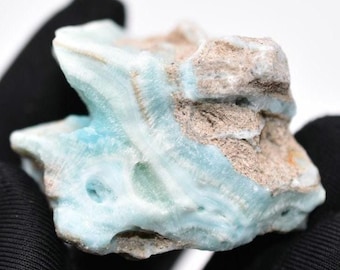 Muestra de mineral de aragonito azul de 92 g - Cristal de aragonito azul - Muestras de cristal naturales - Cristal de aragonito en bruto de Afganistán