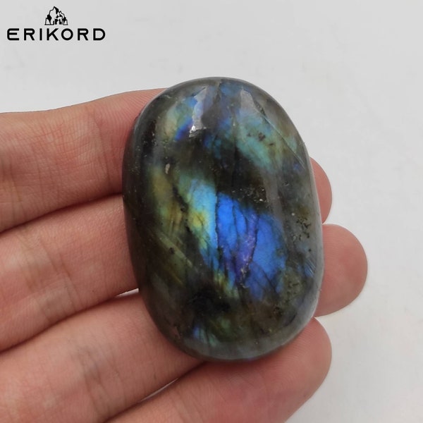 137ct Blauer Labradorit Cabochon Oval Cabochon Anhänger Gelb Labradorit Lose Edelstein Labradorit Edelstein Für Schmuck Lose Edelsteine Madagaskar