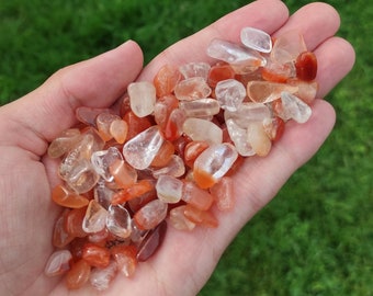Bulk Lot of Red Quartz Cherry Quartz 8-12mm Polished Gravel Tumbled Gravel Red Quartz Small Quartz Stones Red Smelted Quartz Loose Gravel