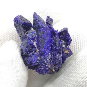 7.66g Crystallized Azurite - Kerrouchen, Morocco - Blue Azurite Specimen - High Quality Blue Azurite - Azurite Mineral Specimen