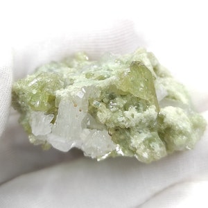 2016 Find - 28g Vesuvianite with Aragonite - Mineral Specimen - Vesuvianite Crystal - Jeffrey Mine, Asbestos, Quebec - Canadian Minerals