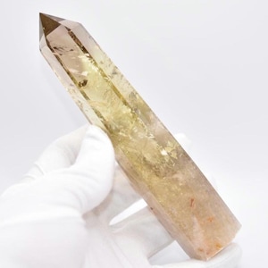 199g High Quality Heated Citrine Tower - Citrine Crystal - Sparkling Polished Yellow Citrine Obelisk - Yellow Crystal Specimen