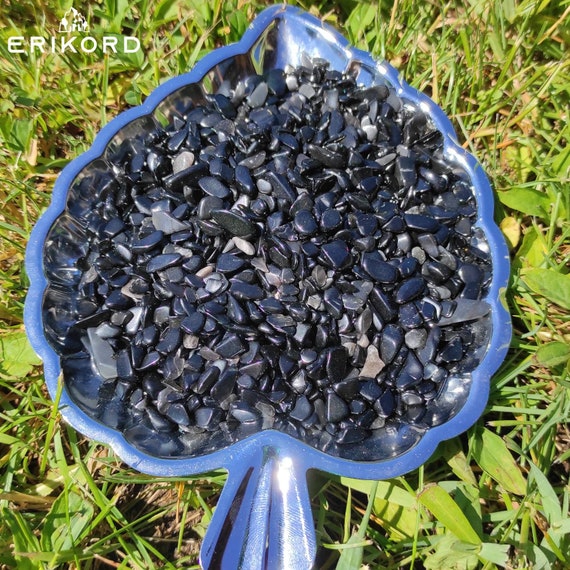 研磨済み黒曜石砂利 – 5～7mm ブラジル産天然火山結晶 (50/100/200g