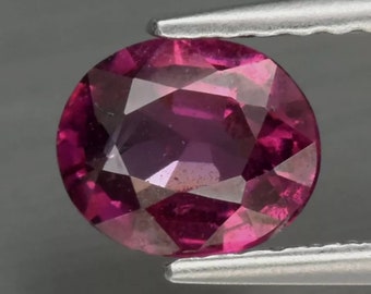 0.72ct UNHEATED Rhodolite Garnet Dark Pink/Purple Garnet Oval Faceted Gems Natural Rhodolite Garnet Untreated Gems Loose Cut Gem Tanzania