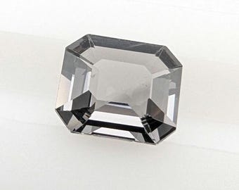 Espinela gris metálica de 1,51 ct - Espinela birmana - Piedra preciosa de espinela natural sin tratar - Espinela gris de corte octogonal - Espinela suelta facetada