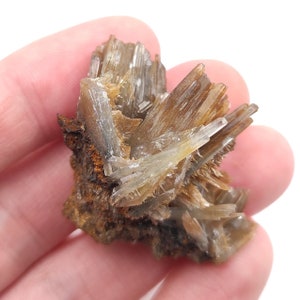17g Brown and Blue Barite Specimen - Nador, Morocco - Barite Mineral Specimen - Blue Baryte from Morocco - Natural Barite Crystal Cluster