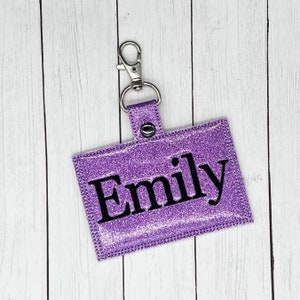 Personalized ID Badge Holder, Badge Holder, Id Holder, Horizontal ID Holder, Embroidered