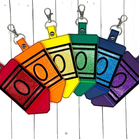 Teacher Badge Holder Crayon ID Holder ID Badge Holder Badge Etsy