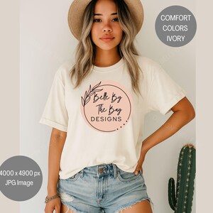 Comfort Colors 1717 Ivory T-Shirt Mockup (Digital Download)