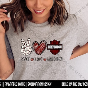Motorcycles png | Harley png | Motorcycle PNG | Peace Love Harley Davidson PNG | Peace Sign png | Motorcycle lover png