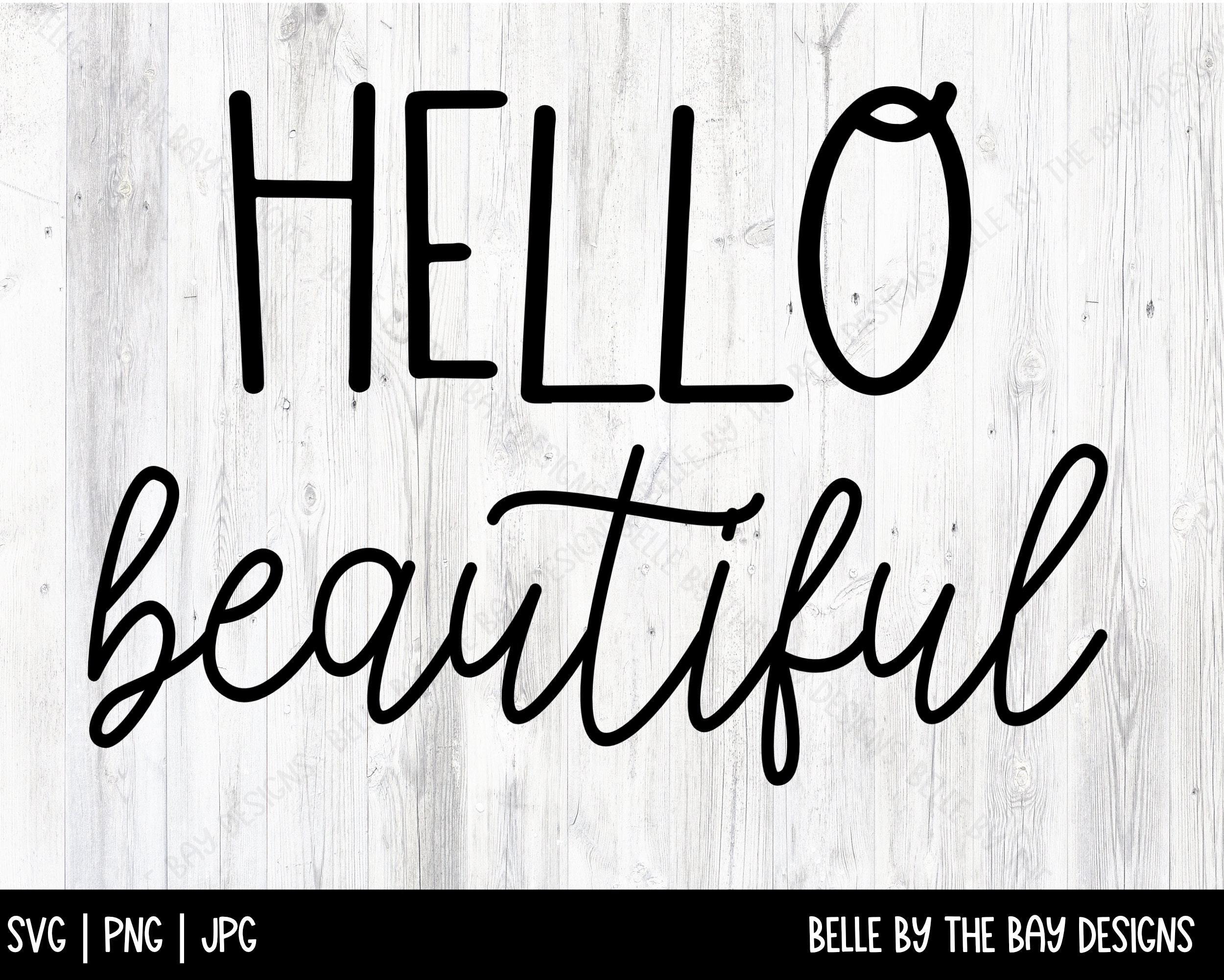 Hello Beautiful SVG Boho SVG Inspirational SVG Cut File | Etsy
