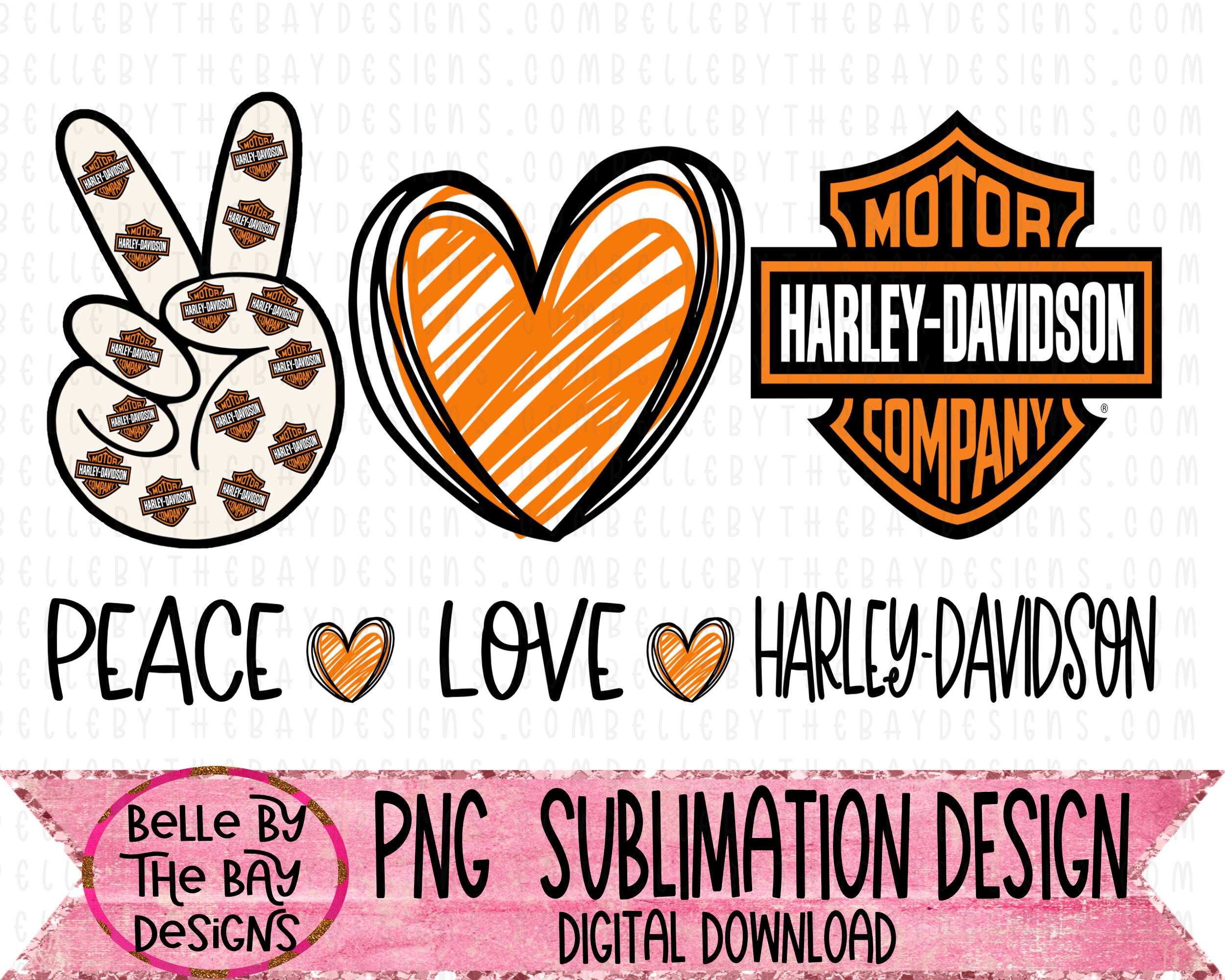 Harley Davidson PNG | Motorcycle PNG | Peace Love Harley Davidson PNG