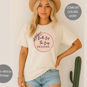 Comfort Colors 1717 Ivory T-Shirt Mockup (Digital Download)