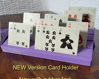 Set of TWO - Playing card holders - Samba - Canasta - Pinochle - New Version Rubber Feet