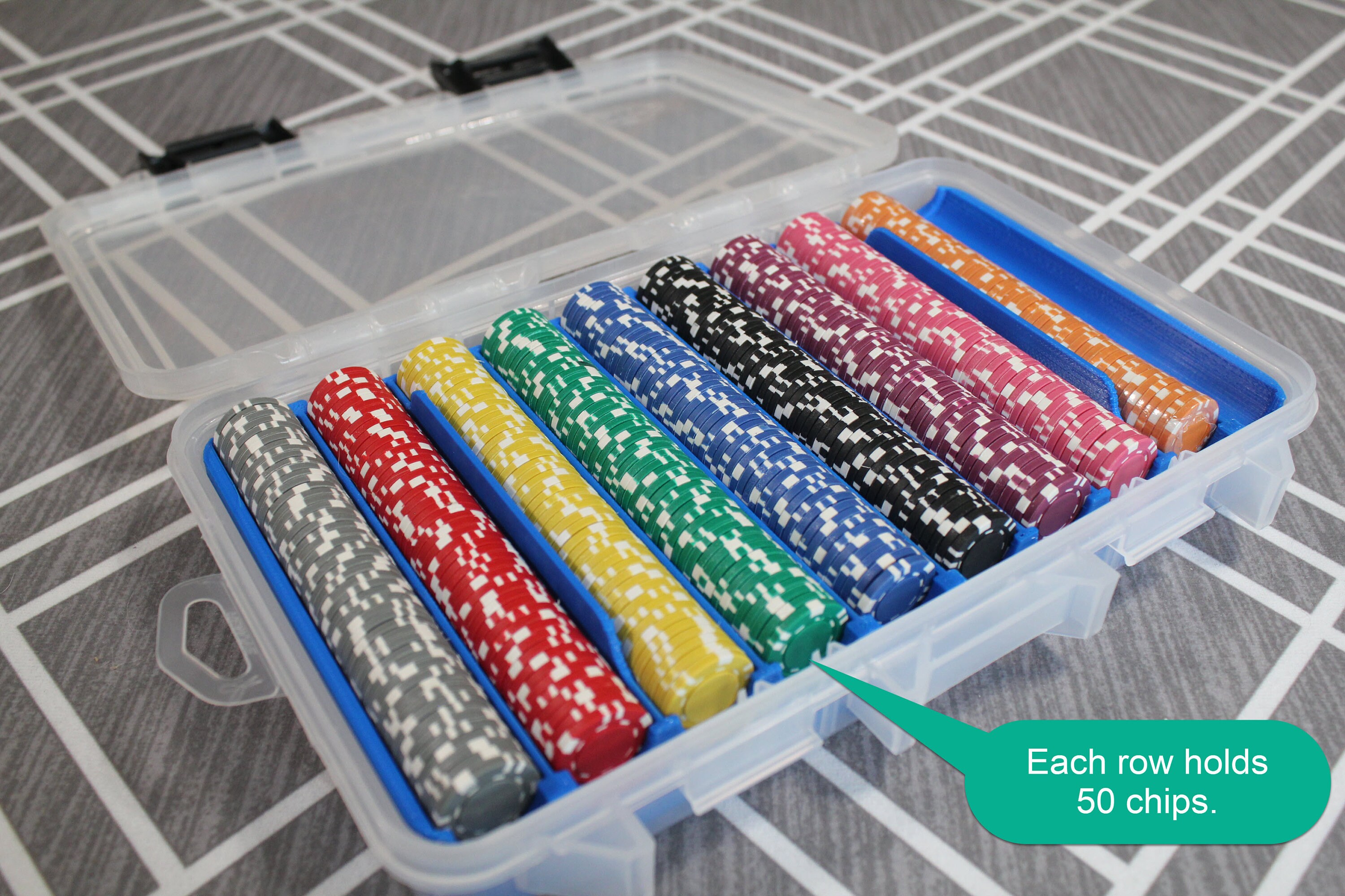 Mini Poker Chip Insert Holds 500 Chips Etsy