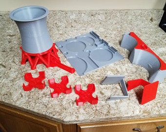 NEW GIZMOS Nuclear power plant ball dispenser.  Now for 300 or 256mm build plates