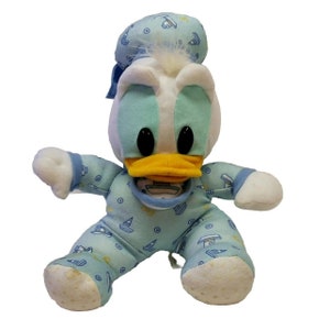 Vintage 1993 Disney Lullaby Baby "Donald Duck" Blue Mattel 2" Plush Toy Vintage 90s Disney Baby Memorabilia *AS IS*