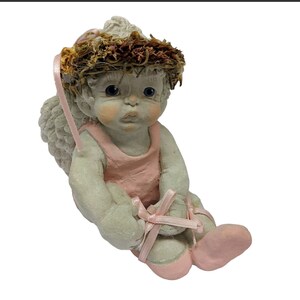 Vintage 1993 Dreamsicles &quot;Tiny Dancer&quot; Pink Ballerina Porcelain Figurine #DC165 Cherub Collection