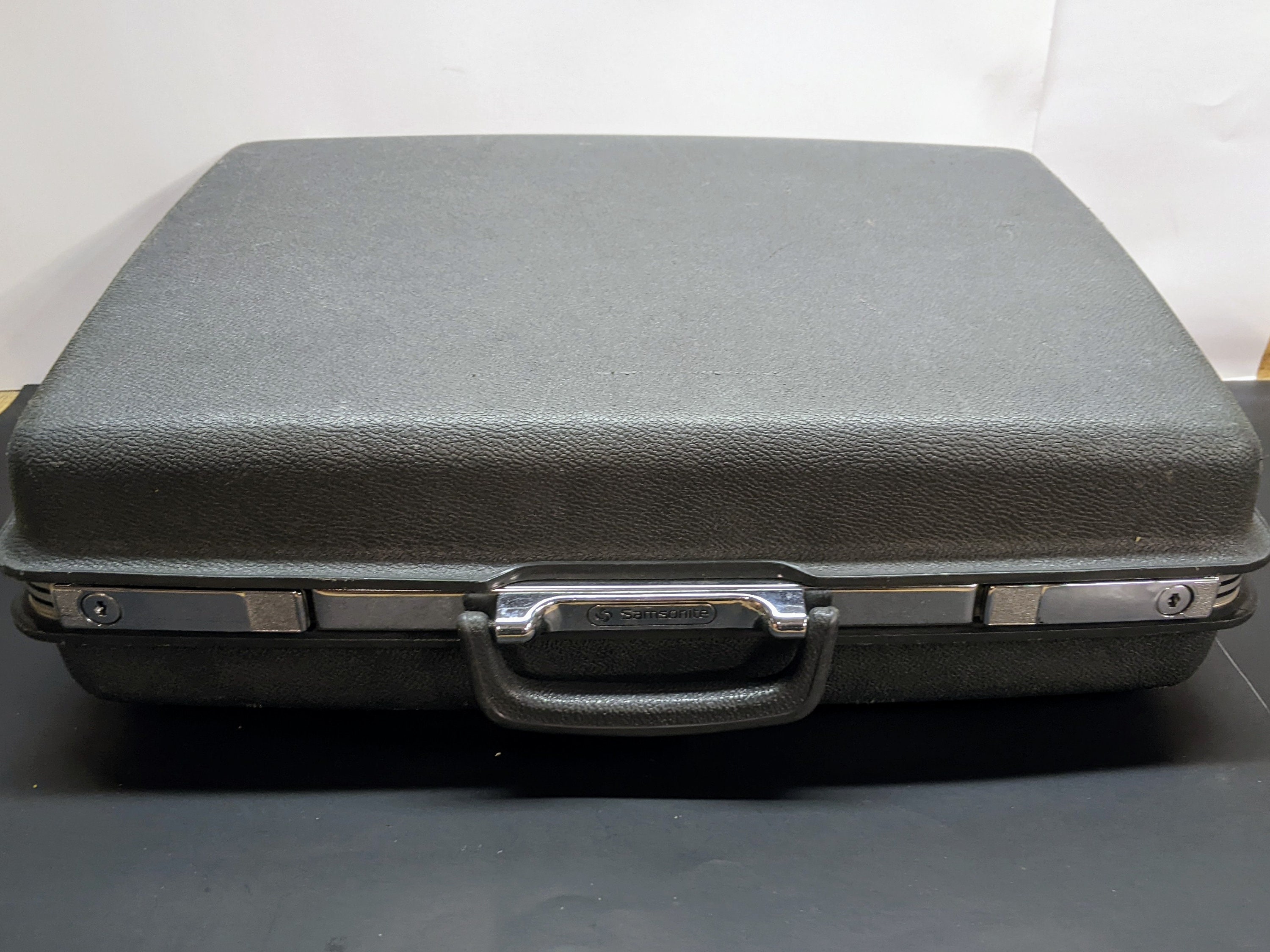Vintage Charcoal Gray Concord Luggage Hard Shell
