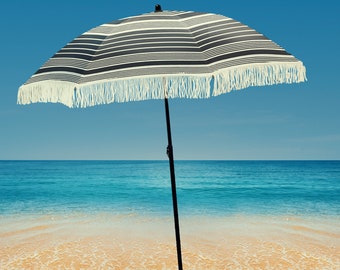 The Broadway Beach Umbrella 100% UV Protection with Sand Anchor