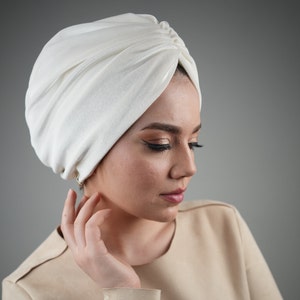 Handmade Turban Hat, Flexible Women Turban, Gathered Head Wrap, Hijab Turban, Velvet Headscarf, Mothers Day Gift, Chemo Turban, Head Wear