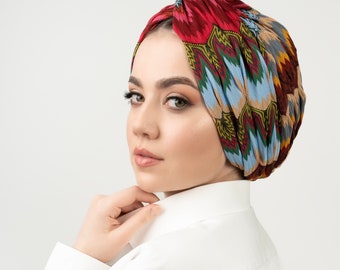 Turbante Donna In Cotone Morbido - Fascia Capelli Elastica Per Chemioterapia, Sport O Stile, Nero