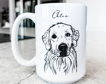 Custom Dog Mug (Add-On), Dog Mom Mug with Dog Portrait, Personalized Dog Mug, Custom Dog Gifts, Best Gifts for Her