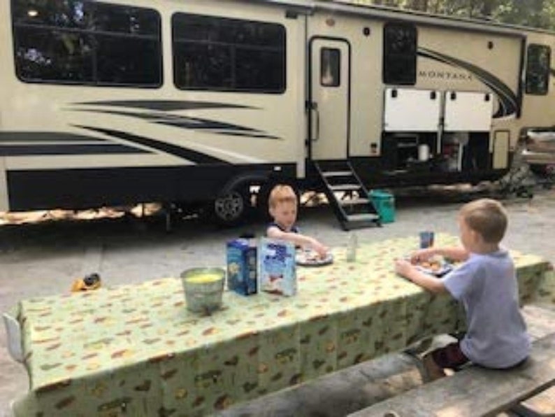 RV Camping Table Cloth Will Fit a 6ft or 8ft Polyester Camping Etsy