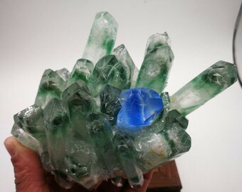 Green phantom Ghost Quartz Bracelet Crystal Healing Irregular Stone