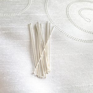 Headpins, Sterling Silver, 22 and 24 gauge, 1", 1.5" and 2". Earring finding. Jewelry Making Component. Silver headpin.  Lot of 25 Pieces.