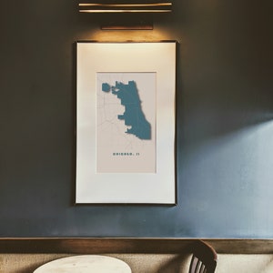 Chicago Digital Map 24x36 inch